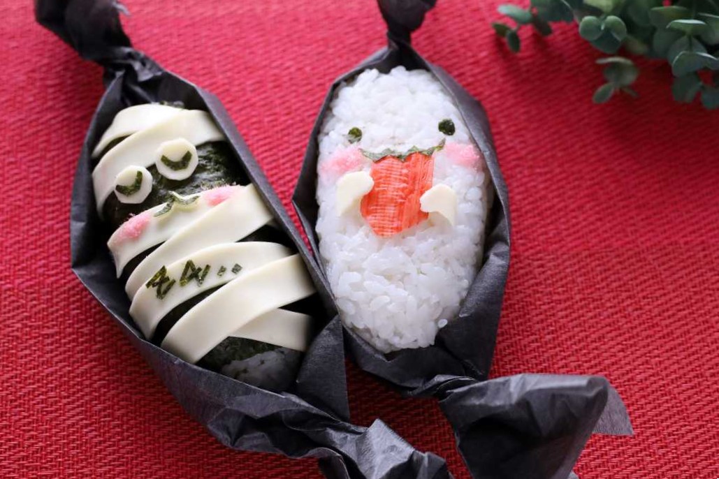 「ハロウィンのスティックおにぎり」レシピ