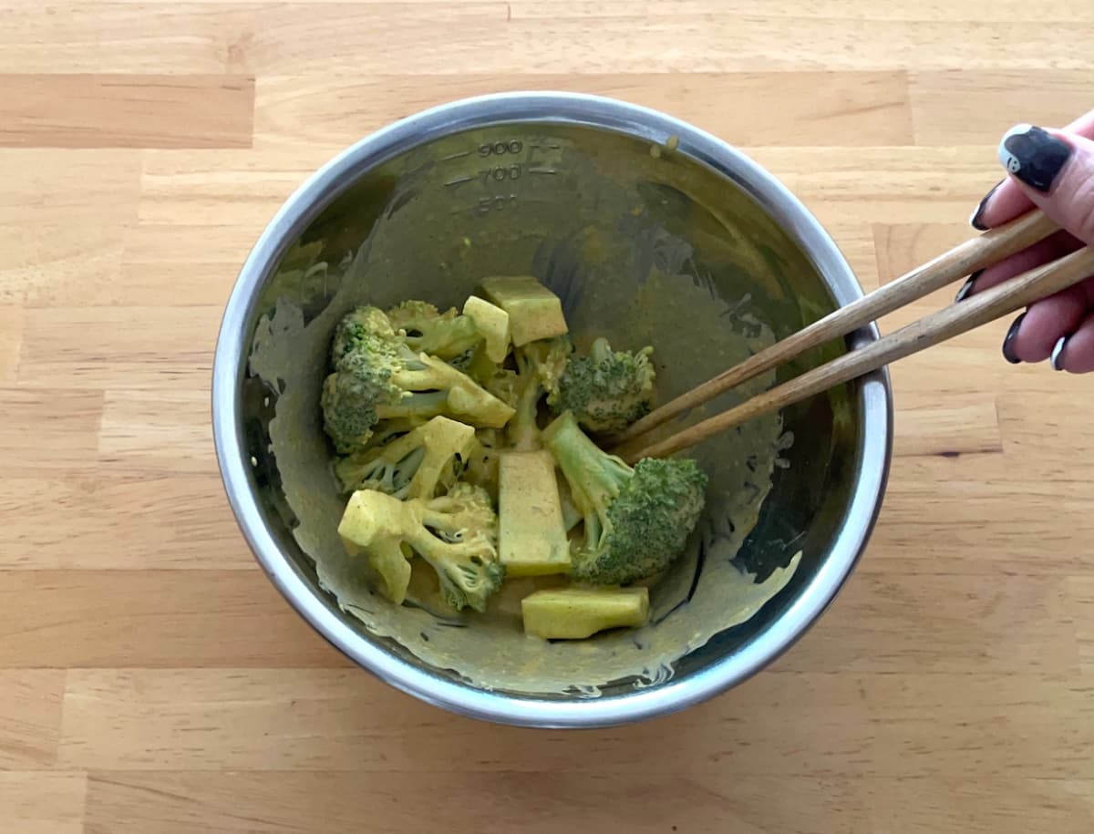 ブロッコリーのカレー天ぷら