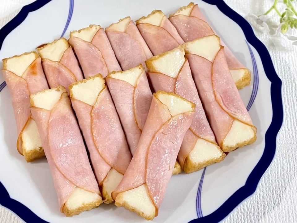 10分で完成！巻いて焼くだけで超簡単「厚揚げのハム巻き」の作り方