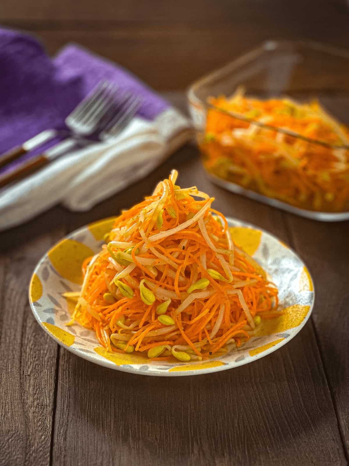 【レンジで5分!】「キャロットラペwith豆もやし」の作り方