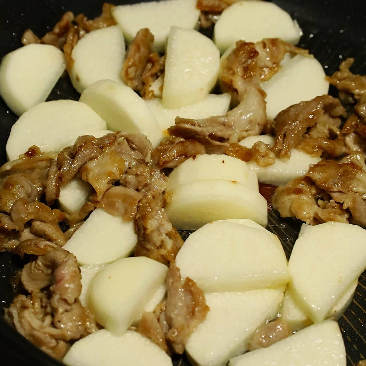 長芋と豚こまのスタミナ炒め3