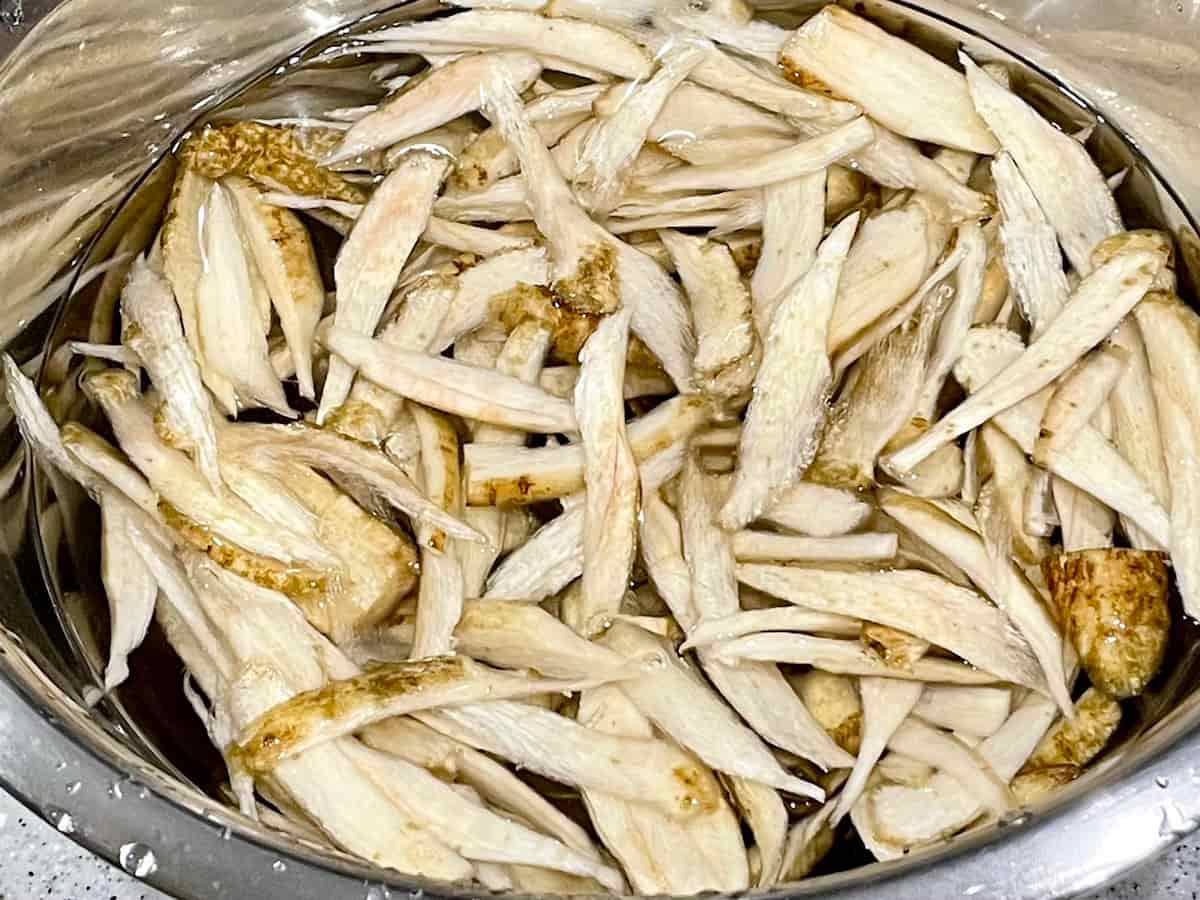 ごぼうのあおさ塩唐揚げ焼き