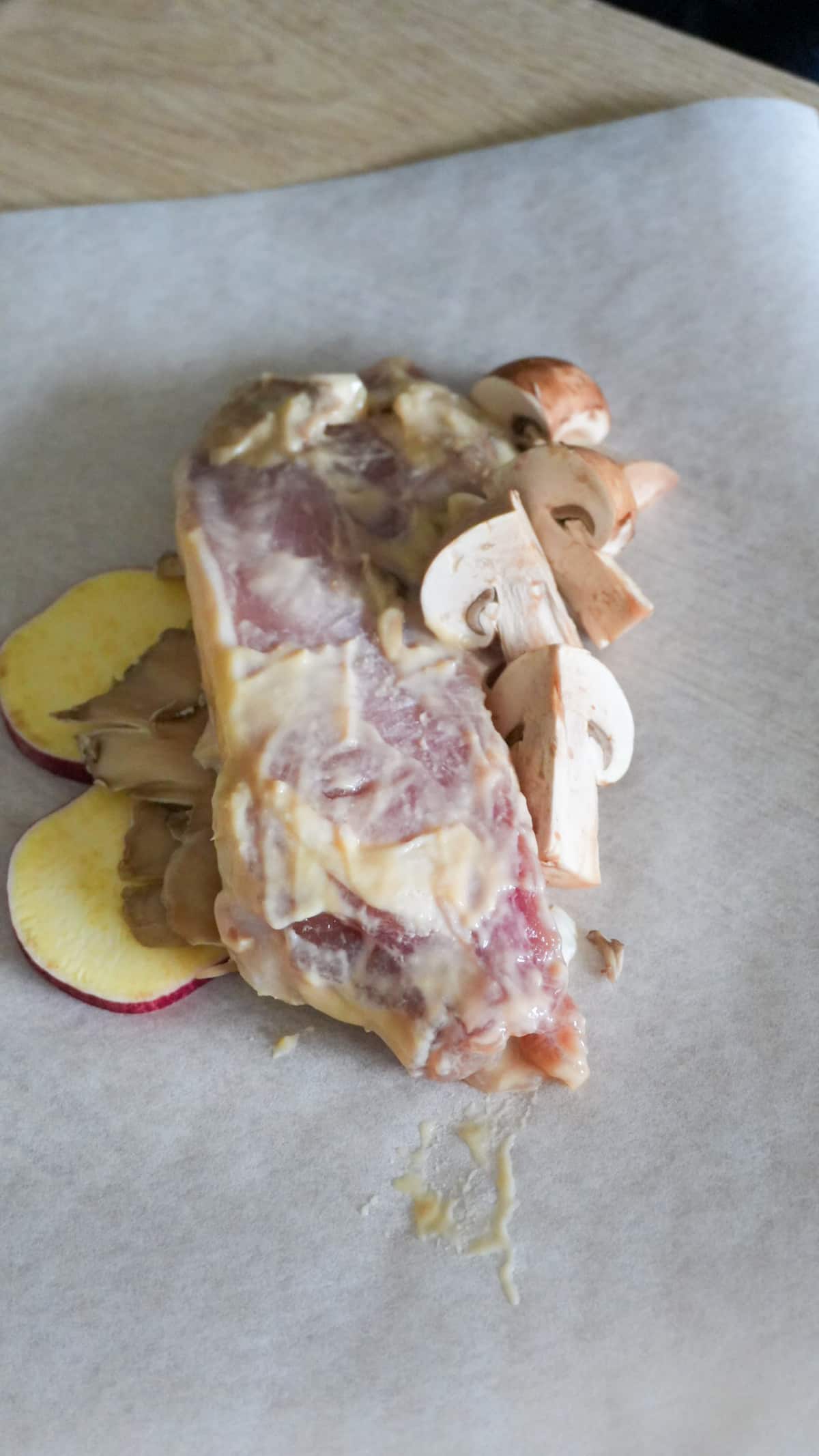 オーブンシートに包む