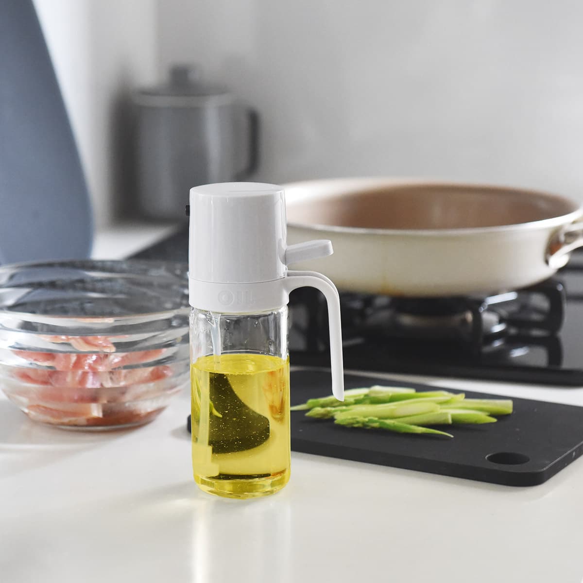【アンジェ別注】油の量を抑える オイルスプレー オイルボトル 耐熱ガラス 250ml