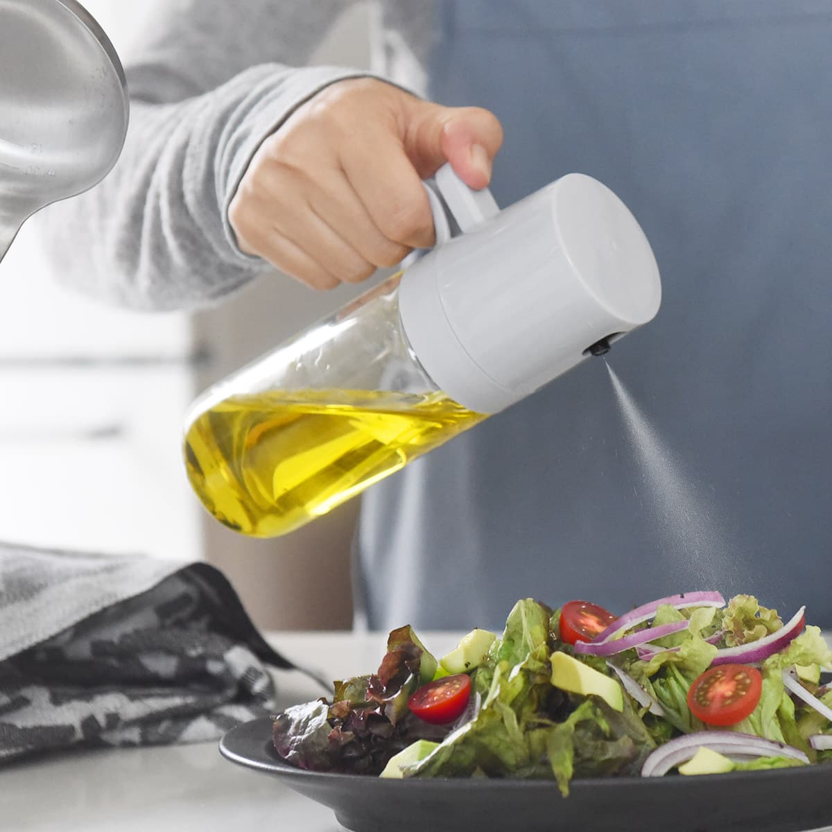 【アンジェ別注】油の量を抑える オイルスプレー オイルボトル 耐熱ガラス 250ml