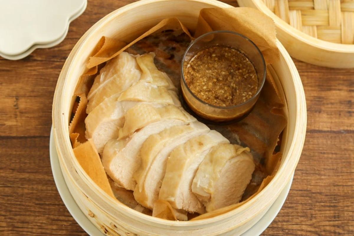 鶏むね肉のせいろ蒸し