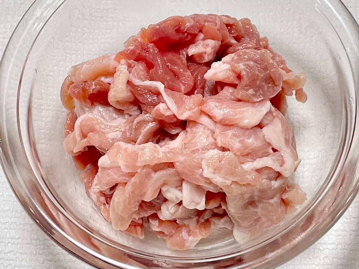 舞茸とチンゲンサイの豚肉中華炒め