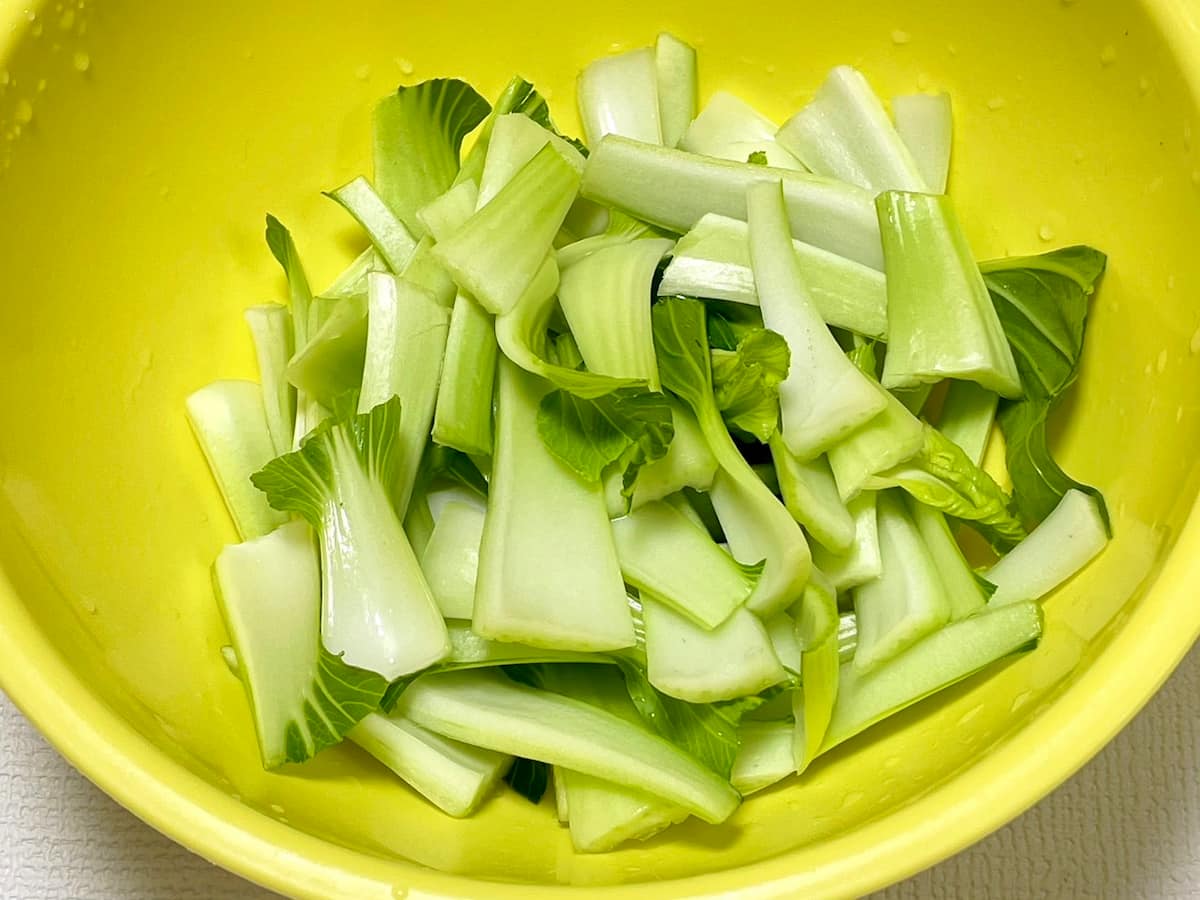 舞茸とチンゲンサイの豚肉中華炒め