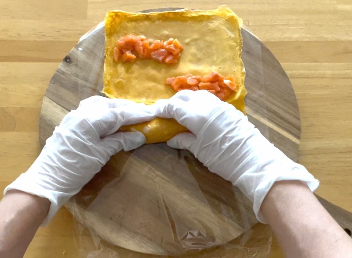 薔薇の巻き寿司