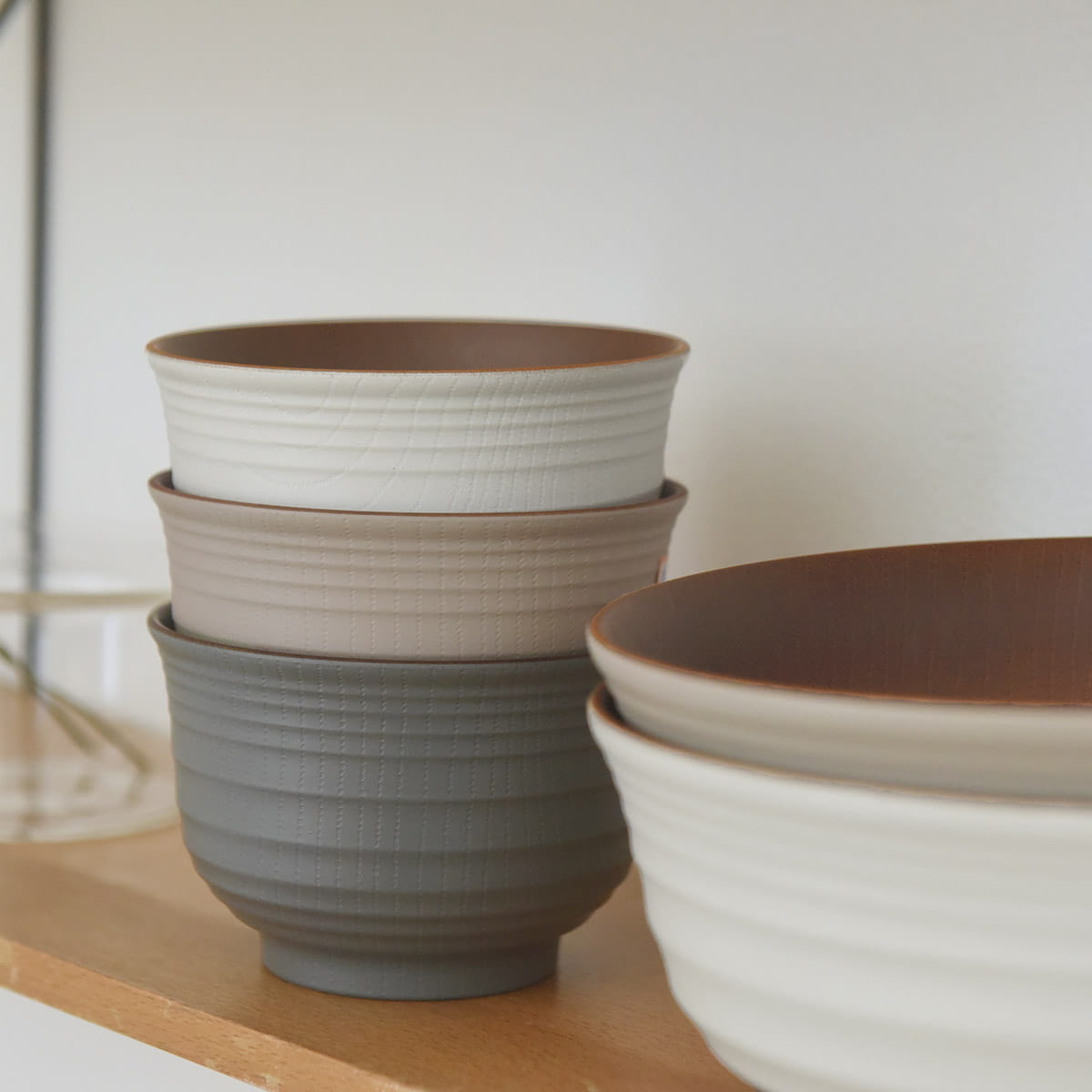 bon moment 軽くて丈夫な 木目調 汁椀 400ml 電子レンジ食洗機対応 日本製/ボンモマン