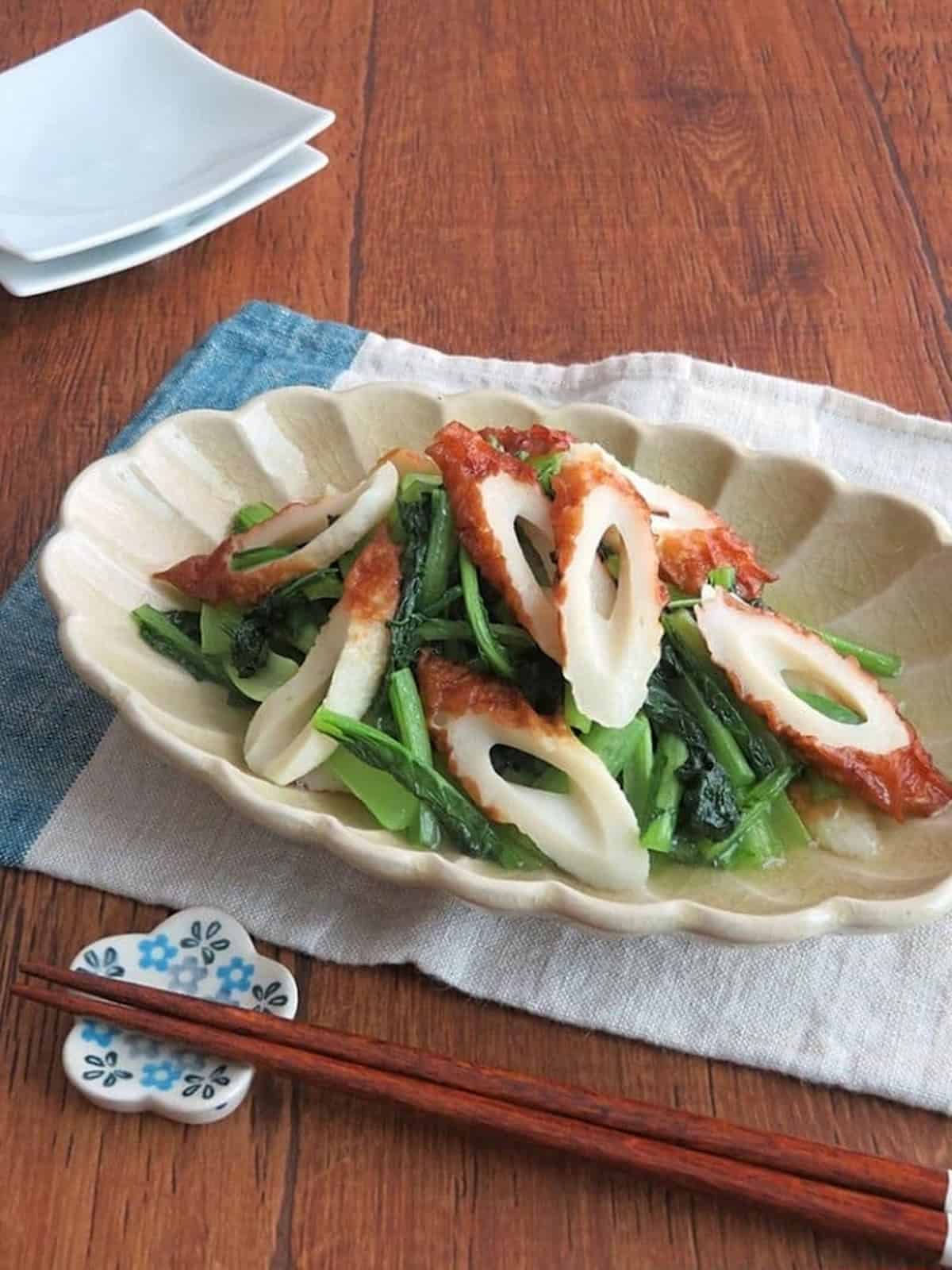 ちくわ×小松菜