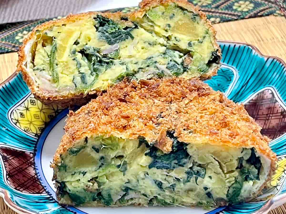 ほうれん草とベーコンのさつまいもサラダ