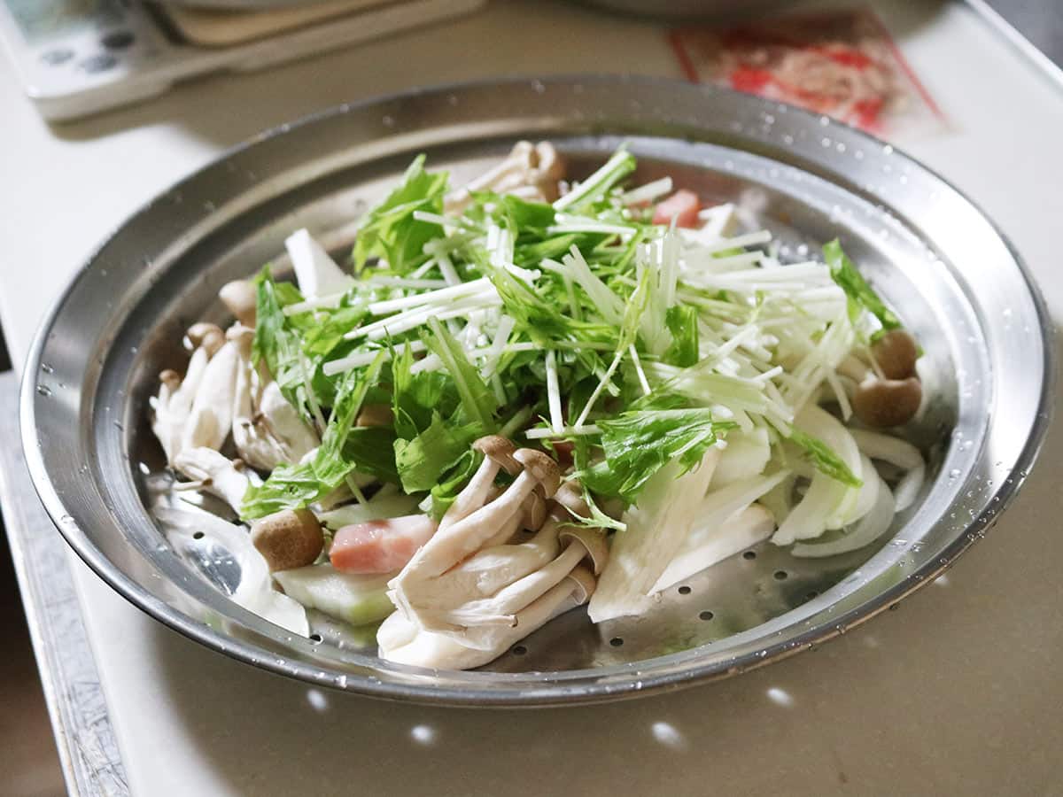 見える蓋付 お手入れしやすいステンレス 蒸し器 「フライパン用24~26cm」