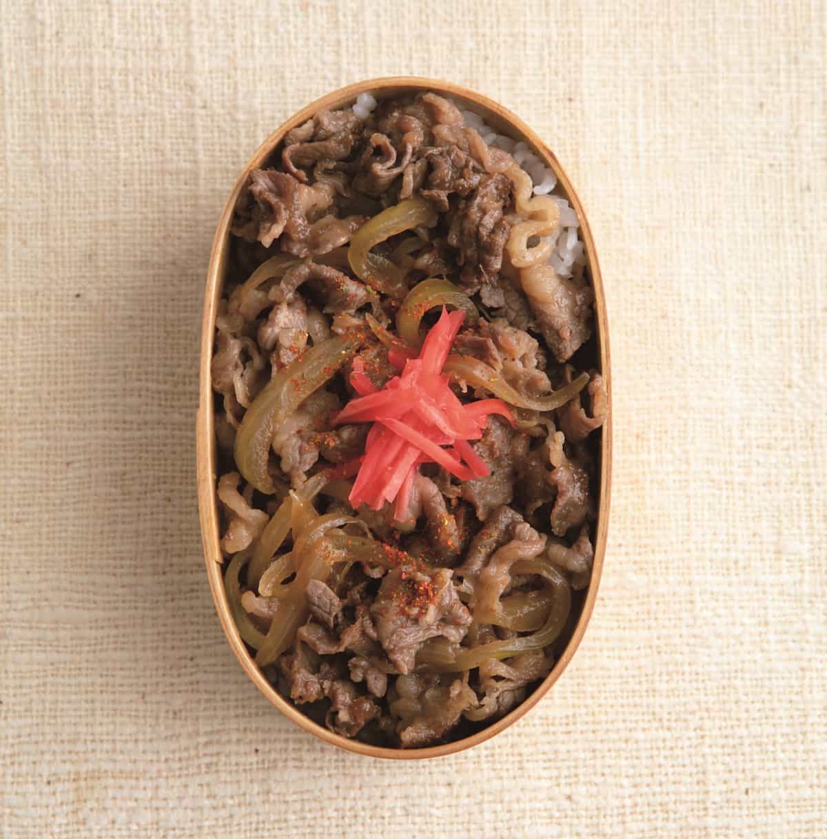 「牛丼弁当」レシピ