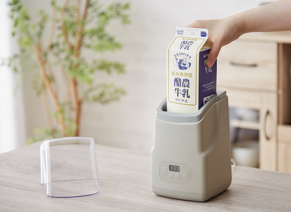 牛乳パックを入れるだけ！「simplusヨーグルトメーカー」が毎日使えて便利