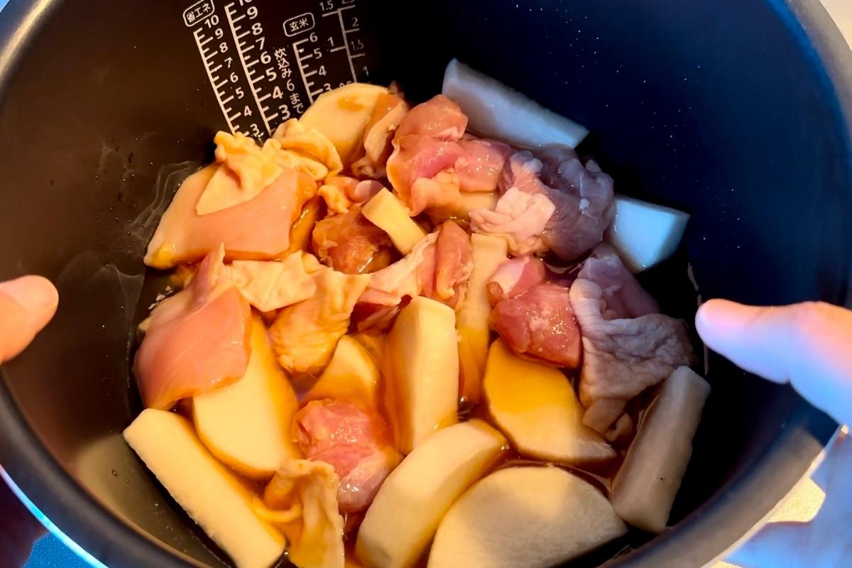 「一発で味しみしみ鶏大根」