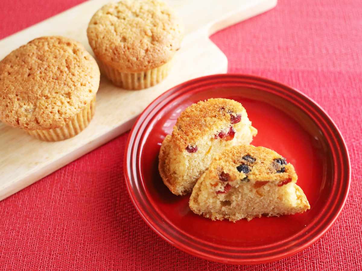 「シュトーレン風カップケーキ」レシピ_粉糖なし