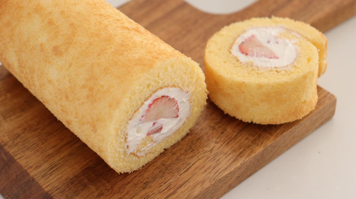 卵ひとつ分で作るロールケーキ