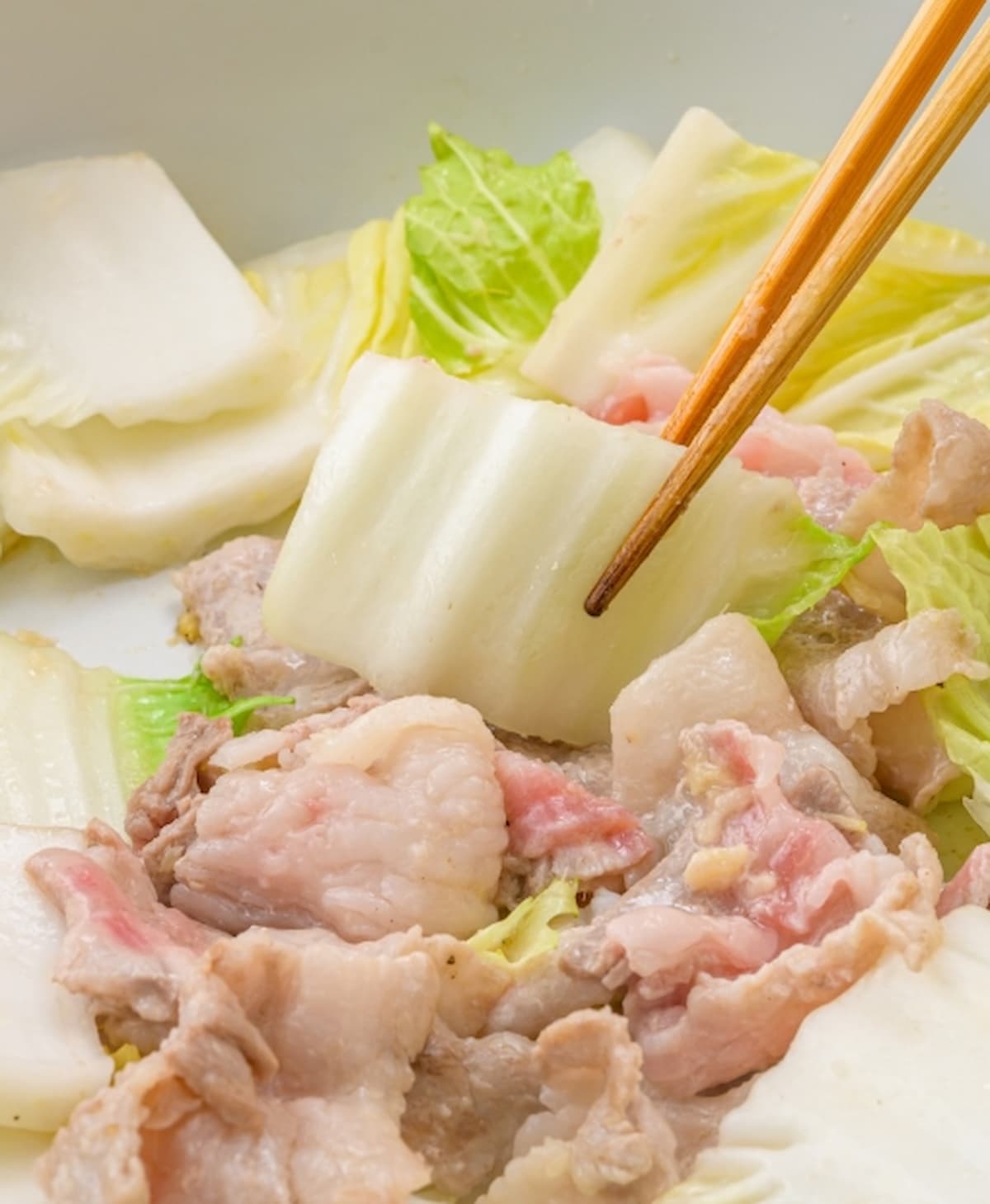 「豚バラ白菜炒め」レシピ