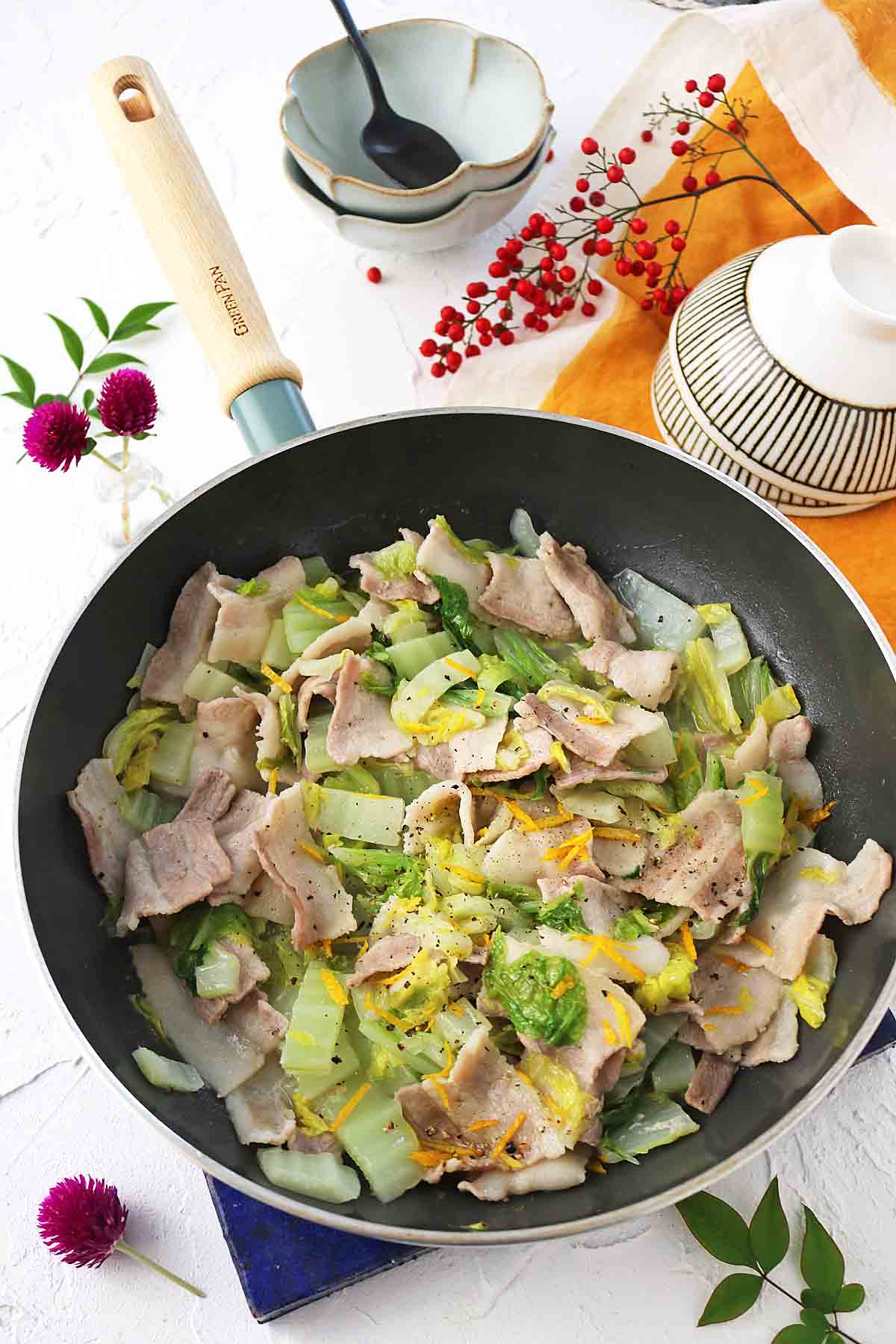 豚バラ白菜の塩バター煮1