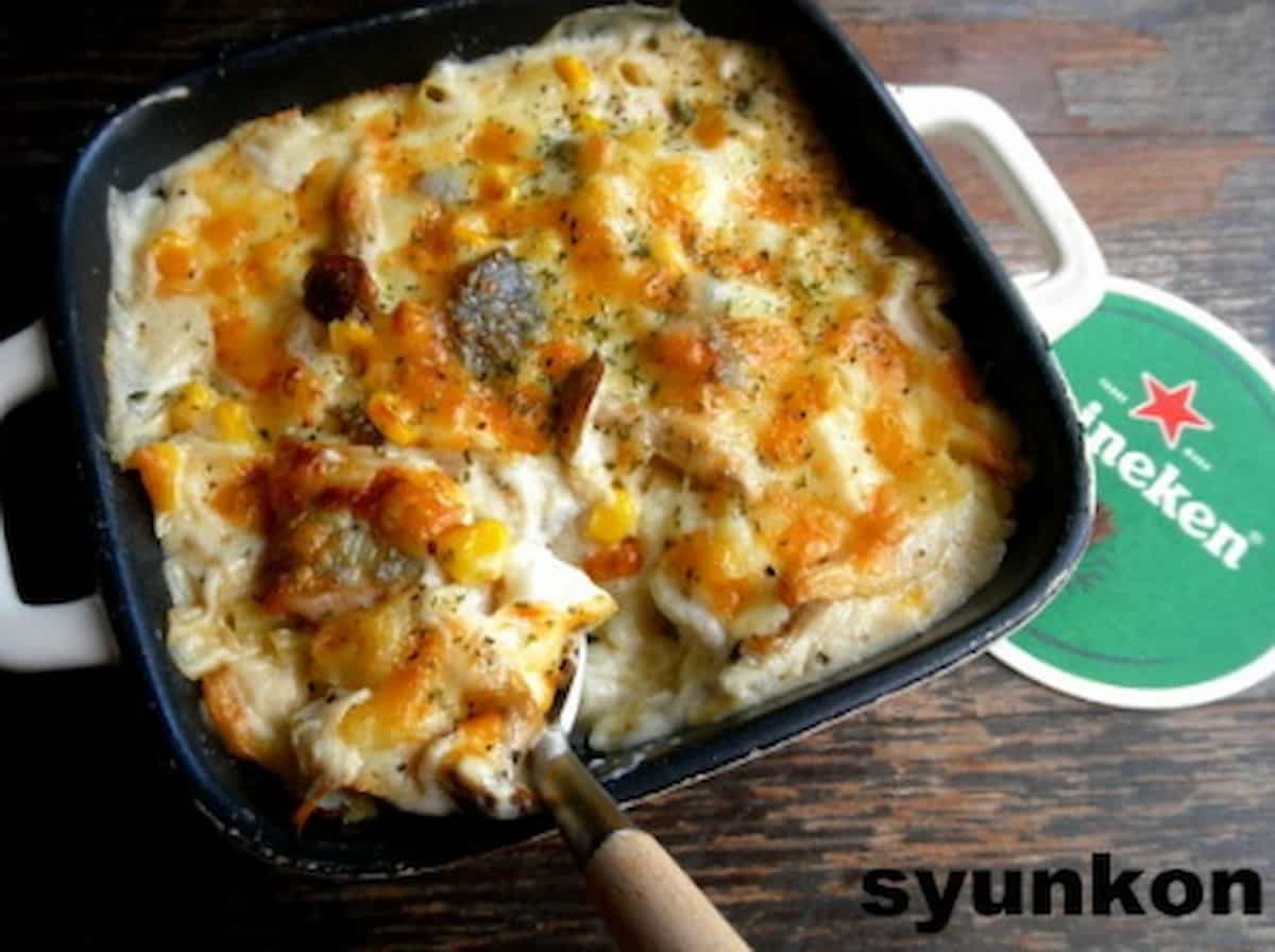 山本ゆりさん 鮭ときのこのマカロニグラタン