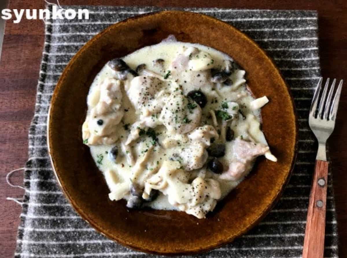 山本ゆりさん 鶏ときのこのクリーム煮
