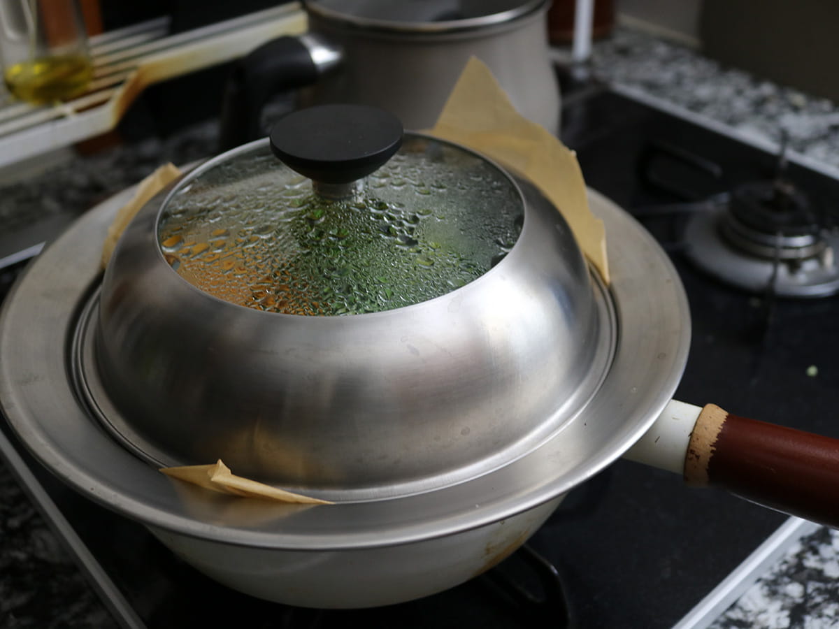 見える蓋付 お手入れしやすいステンレス 蒸し器 お鍋用20～22cm