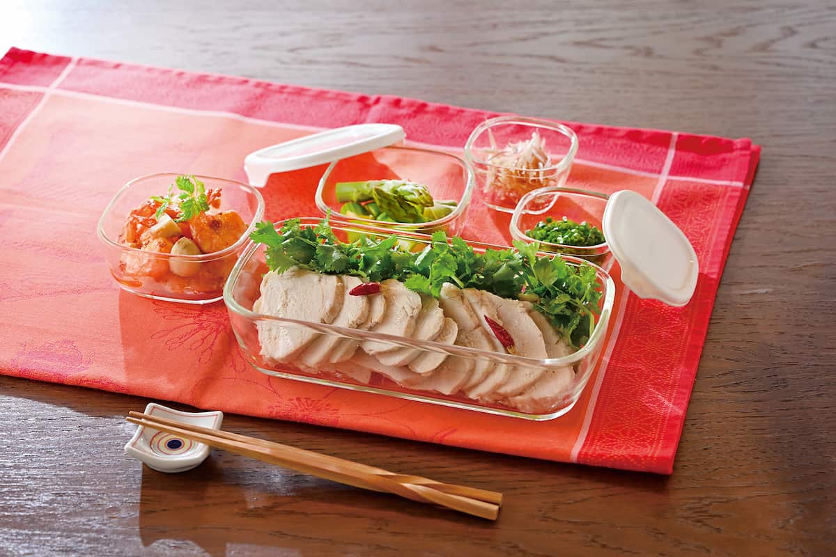 HARIO(ハリオ)耐熱ガラス製保存容器・ミニ角小鉢5点セット