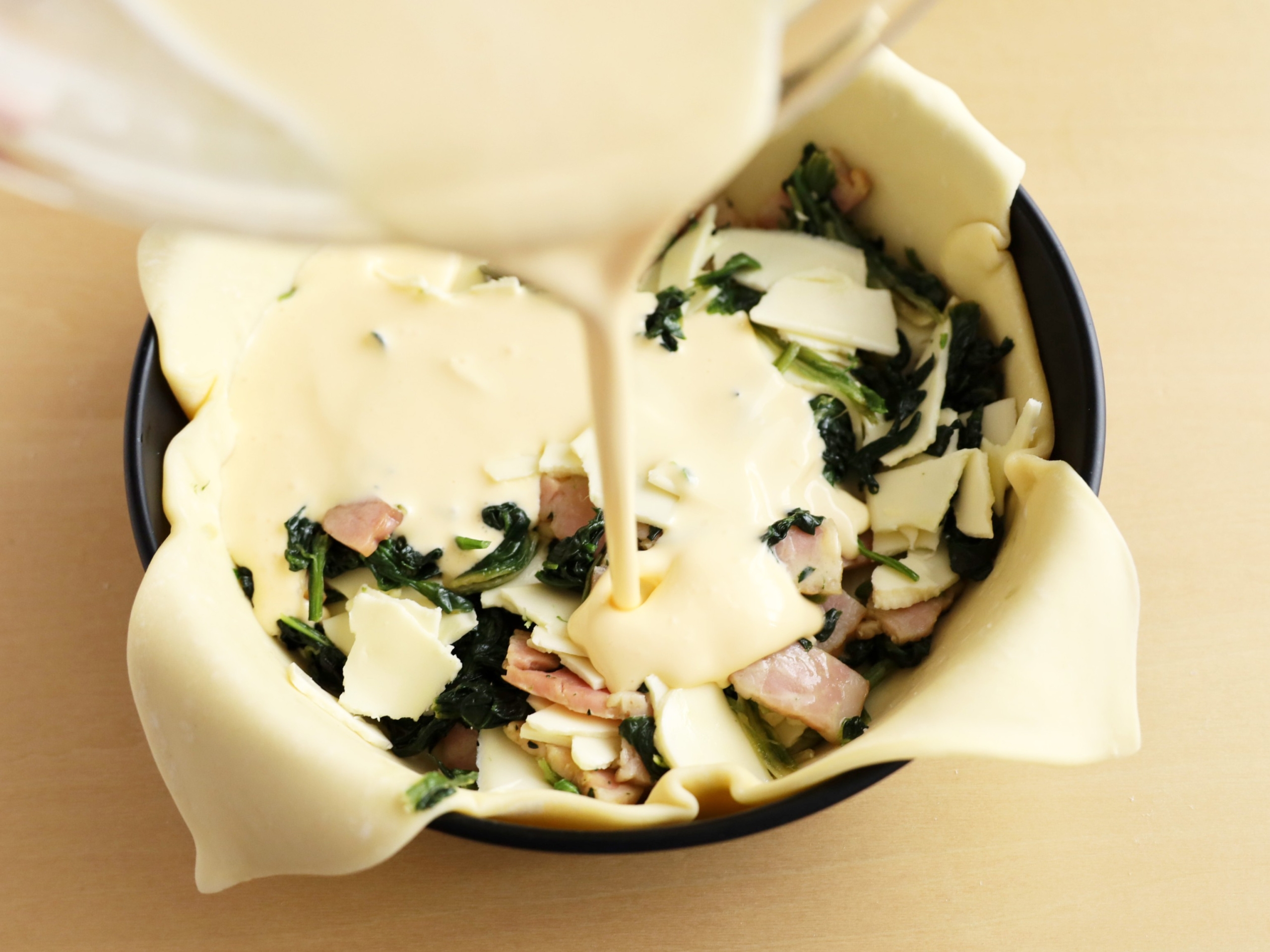 「ベーコンとほうれん草のキッシュ」レシピ06