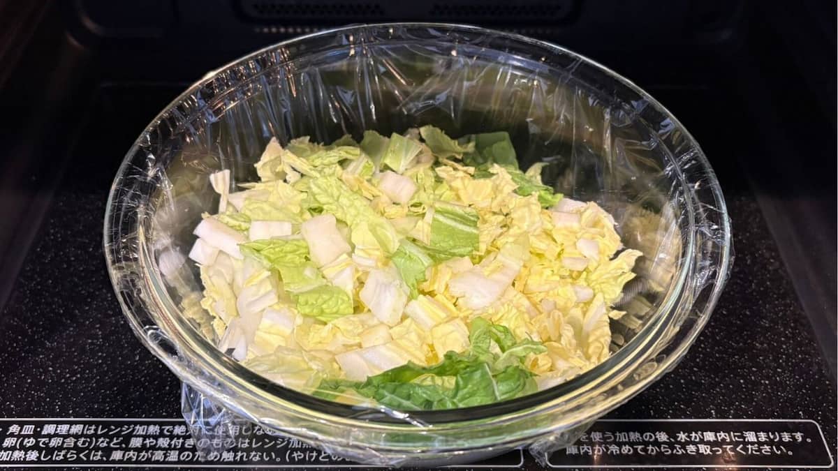 白菜とツナマヨ塩昆布あえ