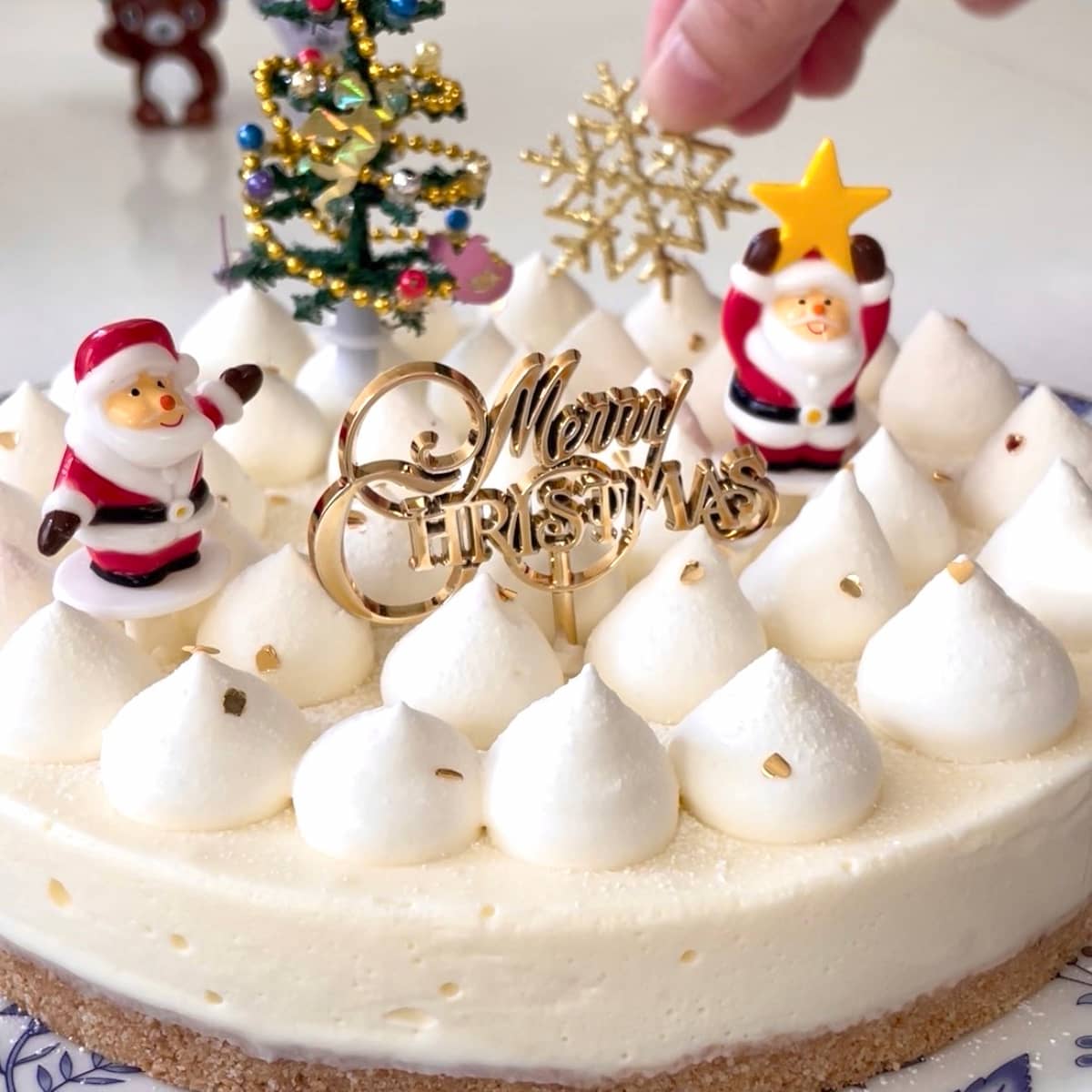 クリスマスレアチーズケーキ