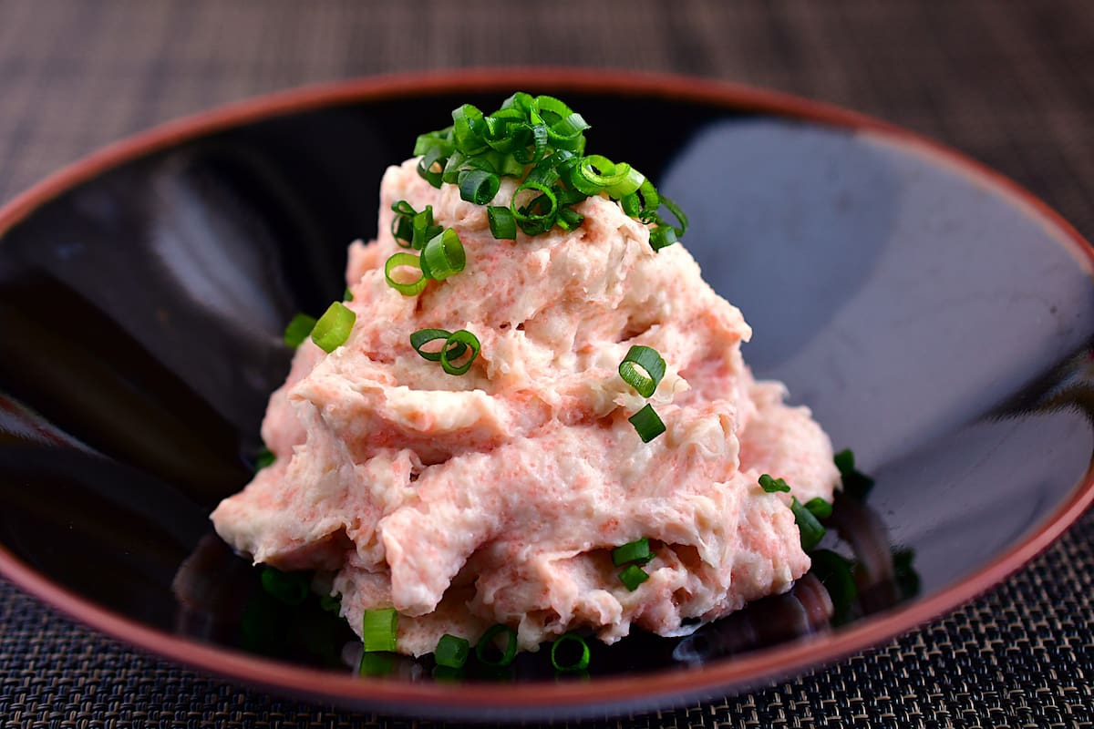 里芋のだし煮を使ったタラモサラダ