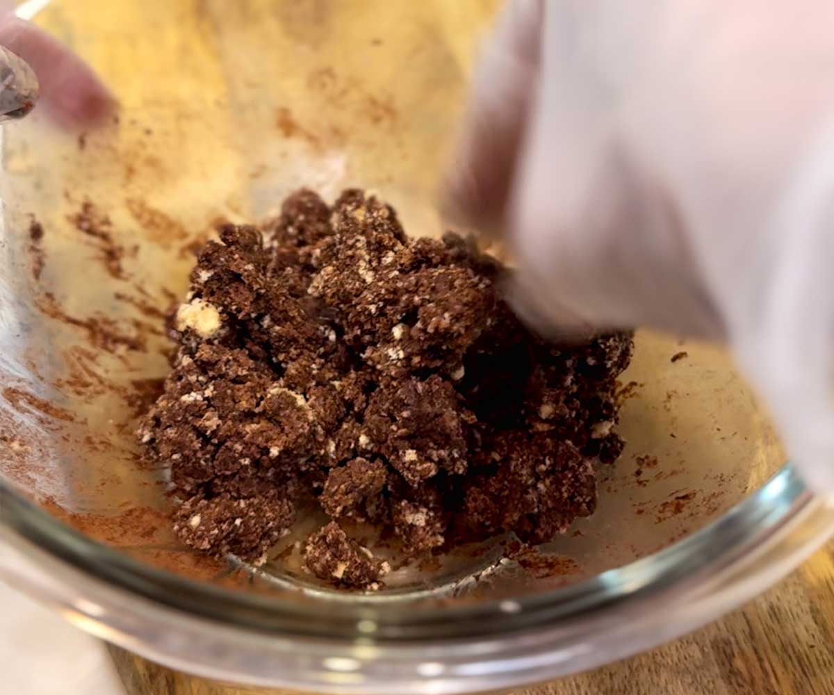 「松ぼっくりのチョコケーキ」レシピ