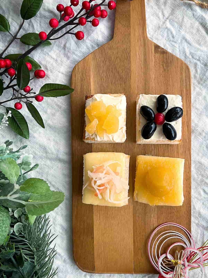 残ったおせちが見違える！一口サイズがかわいい「おせちリメイクトースト」