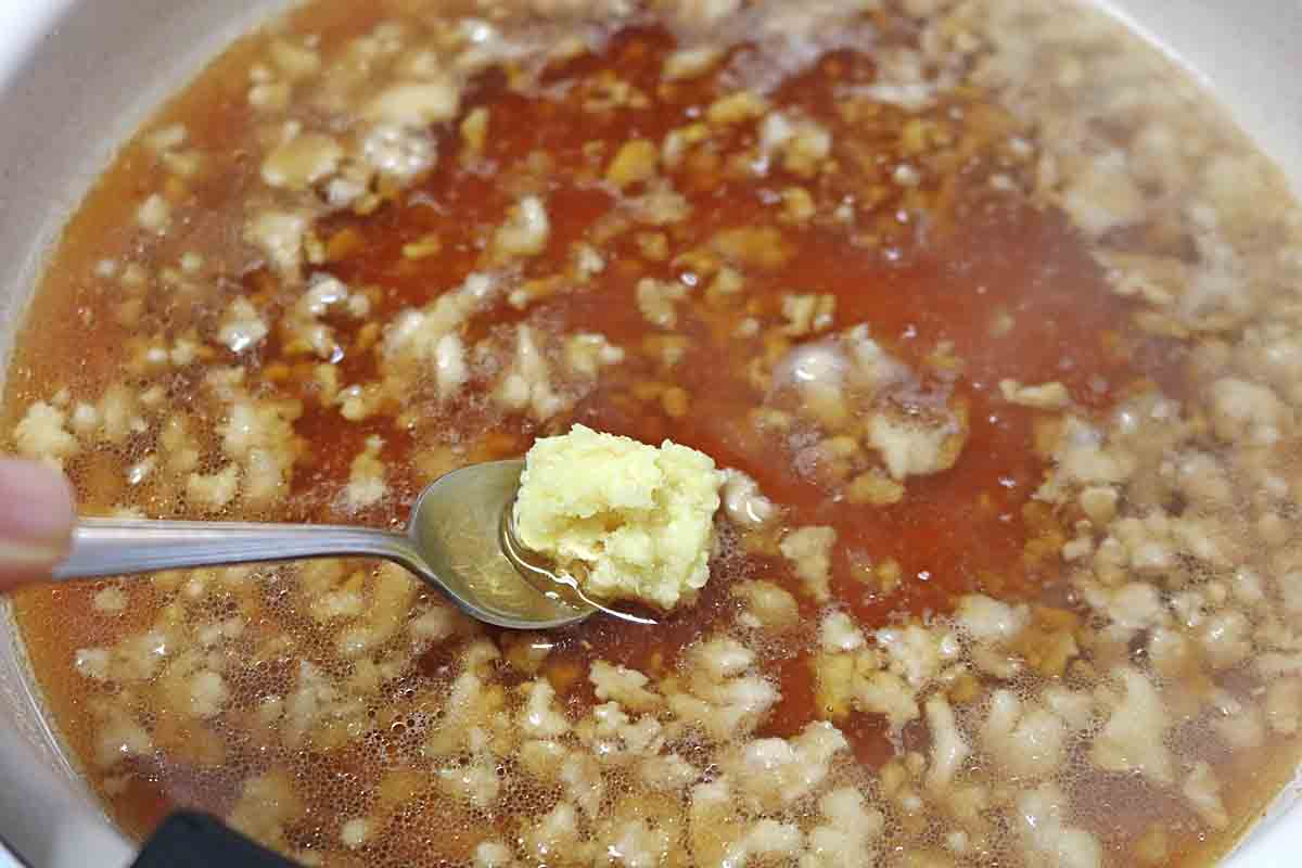 餅の鶏そぼろあん10