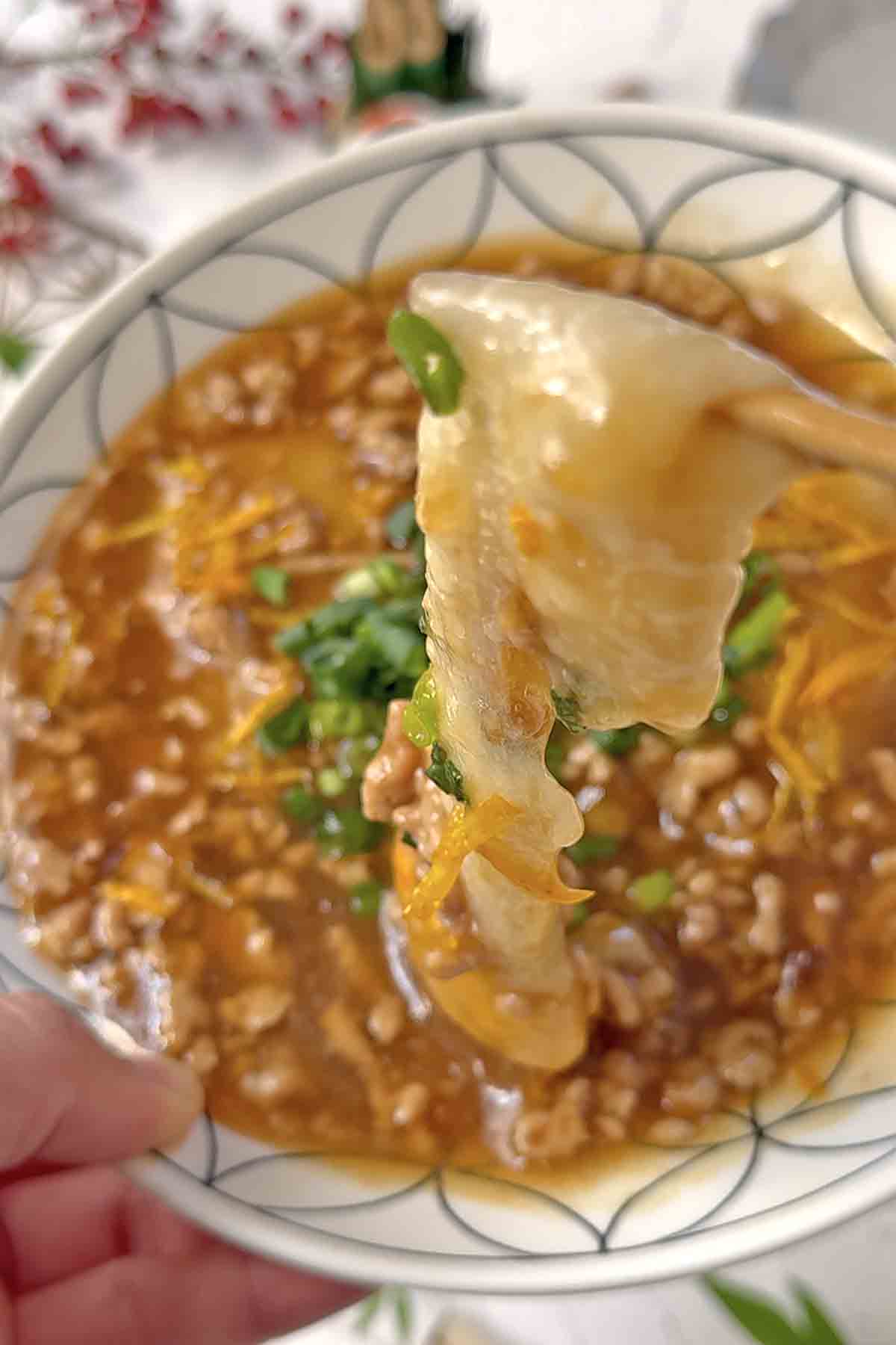 餅の鶏そぼろあん3