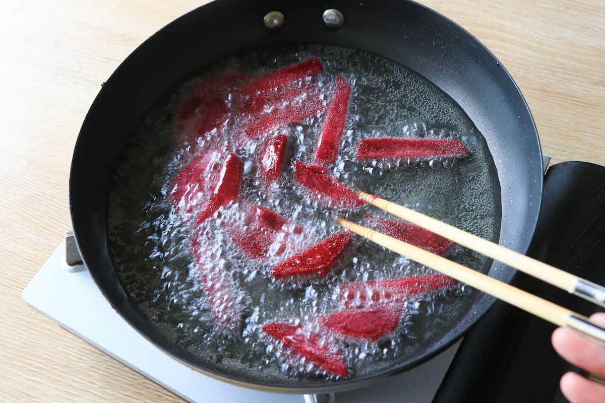 フライドビーツ　クリームチーズ添え