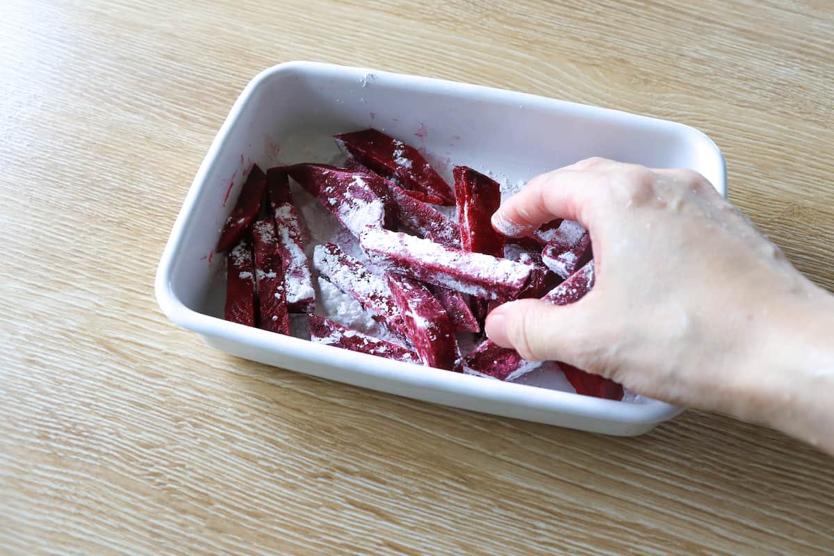 フライドビーツ　クリームチーズ添え