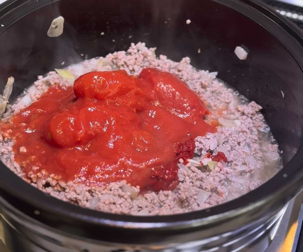 ラザニアスープとチーズボール