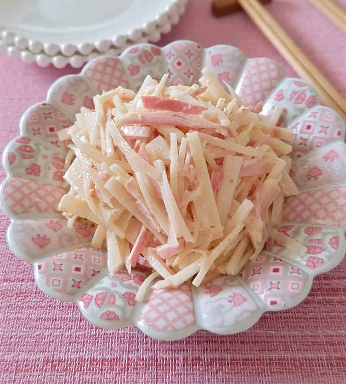 大根とロースハムのサラダ