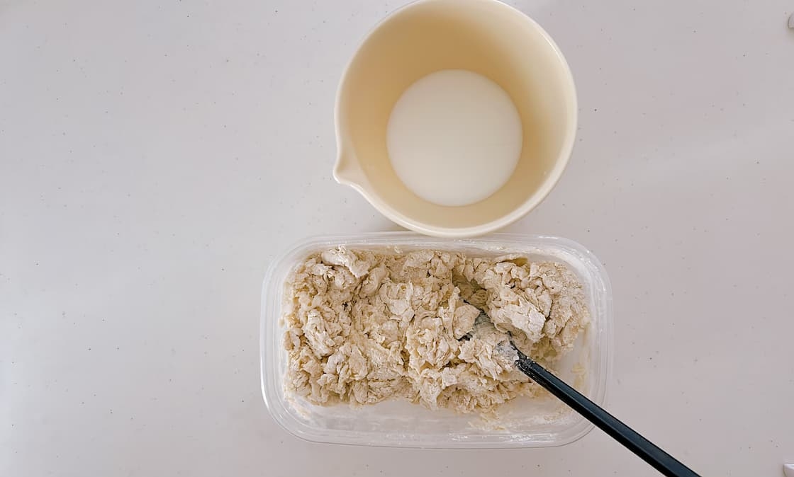 いちごミルクちぎりパン生地作り