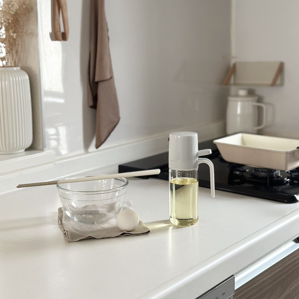 【アンジェ別注】油の量を抑える オイルスプレー オイルボトル 耐熱ガラス 250ml