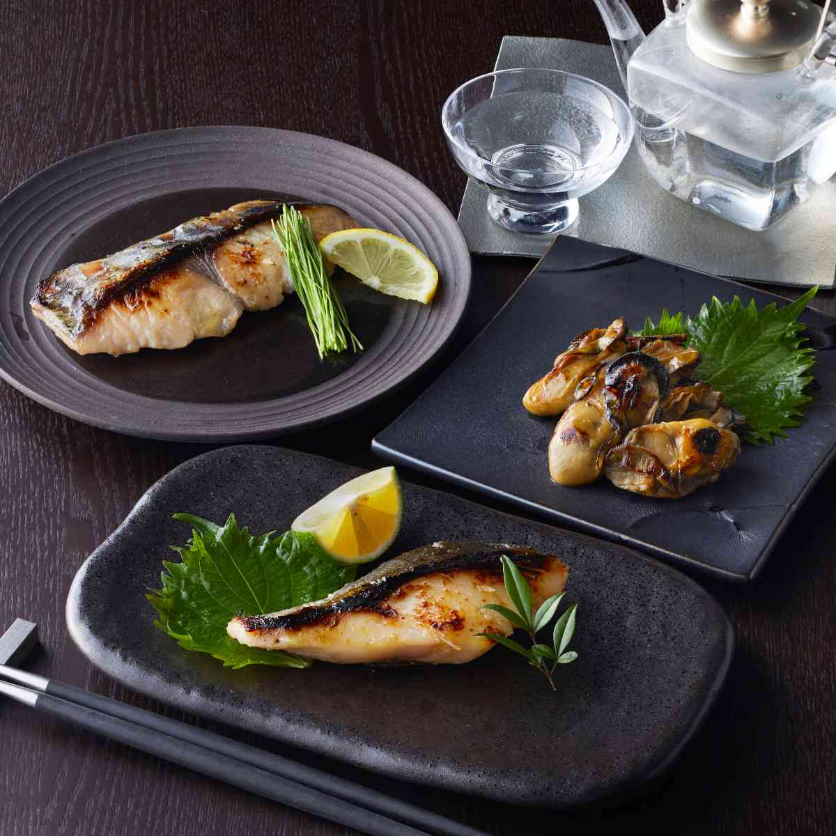 「蔵粕海（牡蠣、さわら、銀だらの酒粕漬け）」