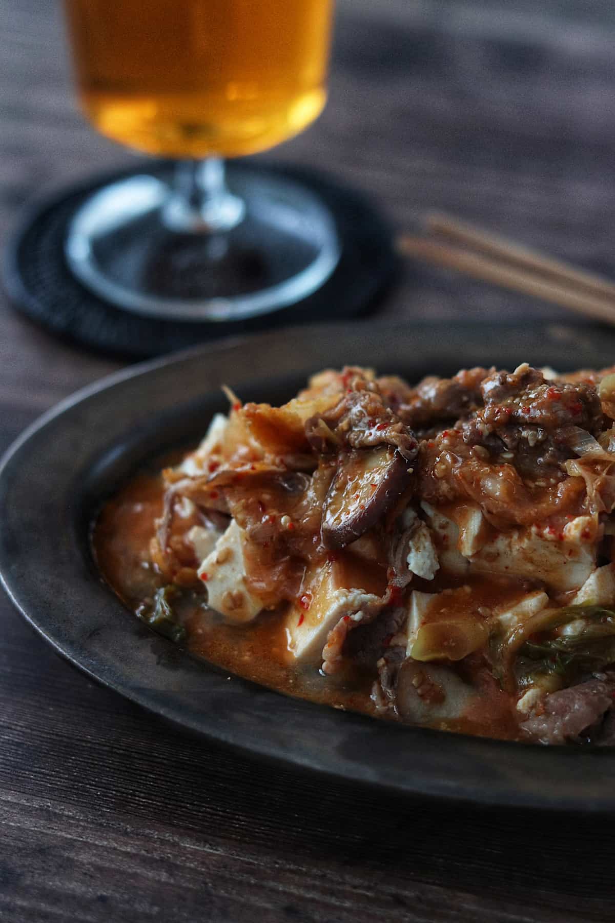 韓国風牛キムチ豆腐1