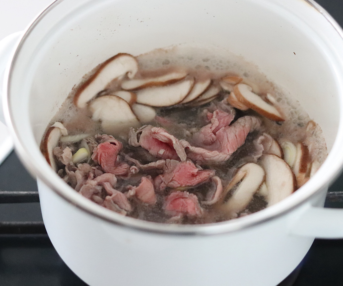 韓国風牛キムチ豆腐工程1