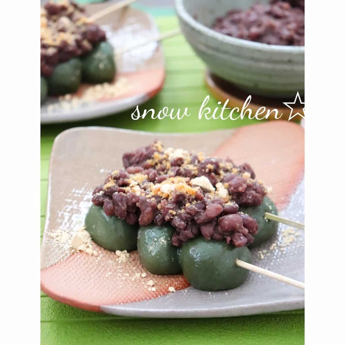 snow kitchen☆さん 和スイーツ よもぎ白玉団子