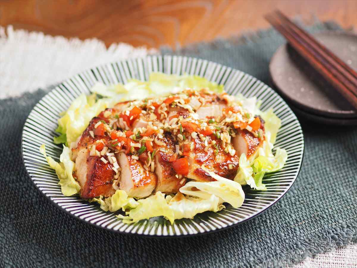 鶏むね肉で揚げない油淋鶏|フライパン一つで簡単&美味しい