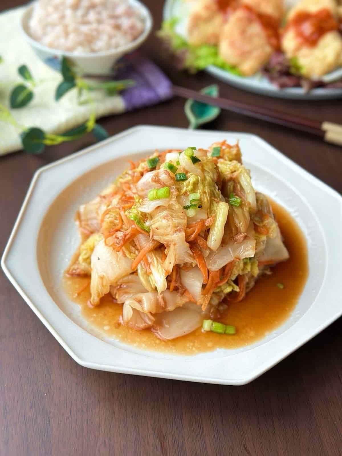 うさまるさん 白菜副菜　白菜のさっぱり和え