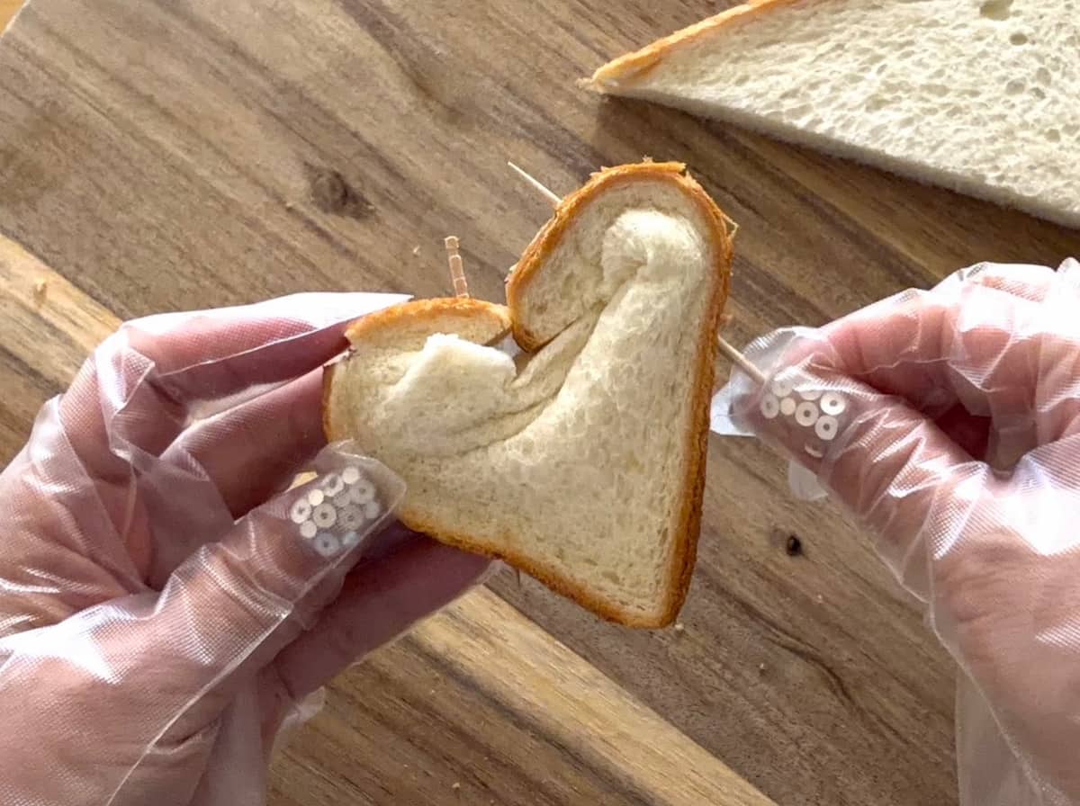 ハートのクロックムッシュ