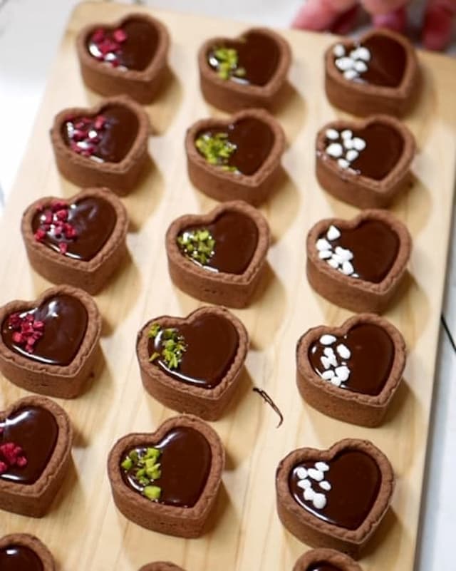 ハートの生チョコタルト